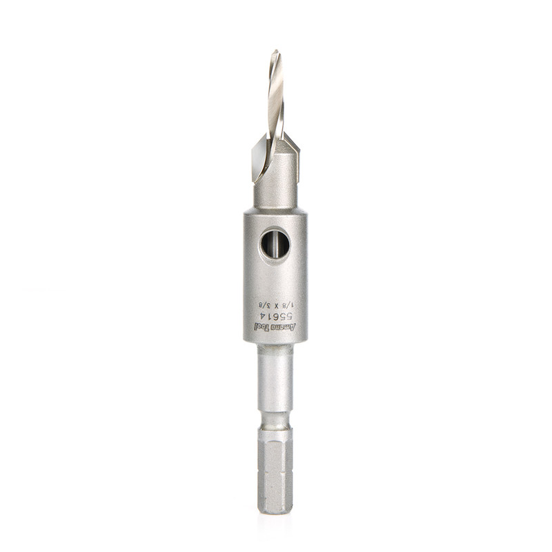 Amana AMA-55614 1/8 Drill Dia. X 3/8 C/S Dia. Carbide Tipped 82 Degree Countersink For Festool Centrotec System #10 Screw
