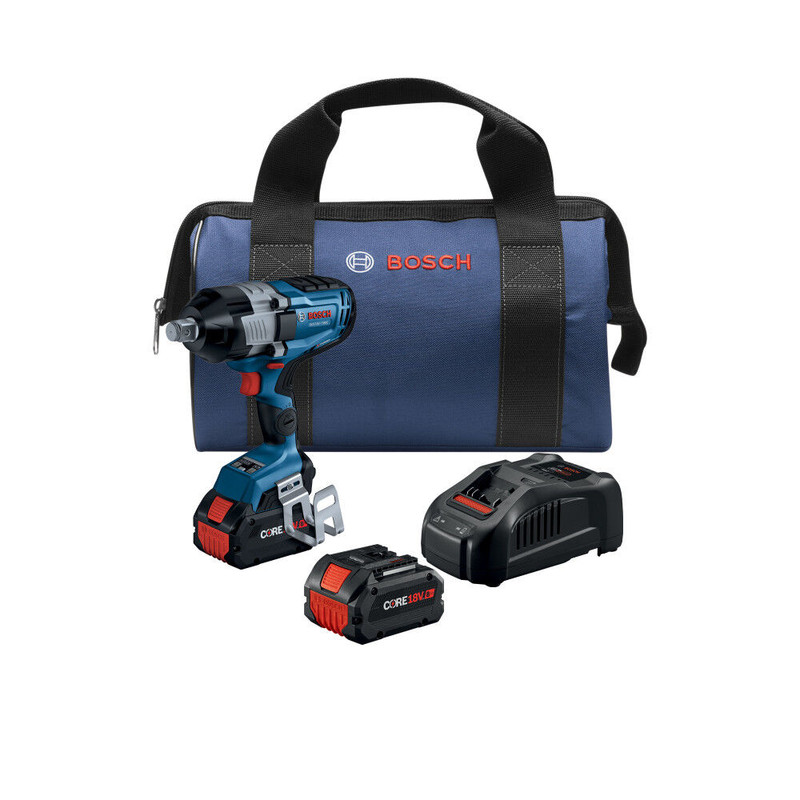 Bosch BOS-GDS18V-1180CB28 18V PROFACTOR Brushless 3/4in High Torque Impact Wrench Kit with (2) 8.0Ah Batteries