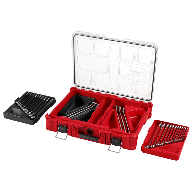 Milwaukee MIL-48-22-9485 30pc Metric and SAE Combination Wrench Set with PACKOUT Organizer