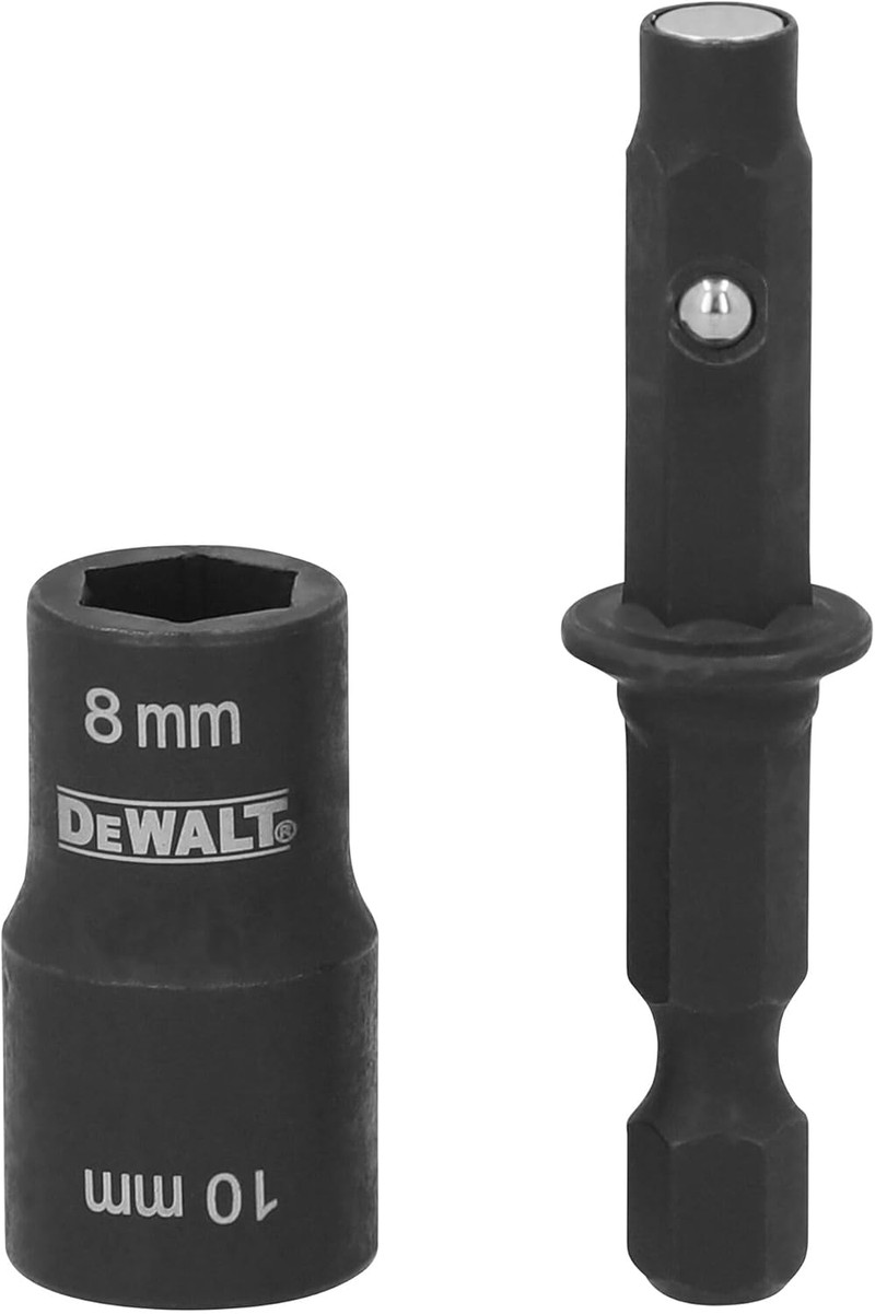 DEWALT DEW-DWADEND810MM 2 In 1 Double Ended Nut Driver Socket And Short Extension 8mm And 10mm