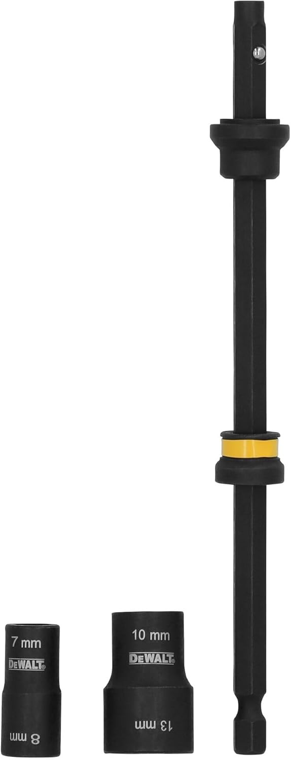 DEWALT DEW-DWADENDEXT-2MM 4 In 1 Double Ended Nut Driver With 7mm 8mm 10mm 13mm Socket And 6in Extension