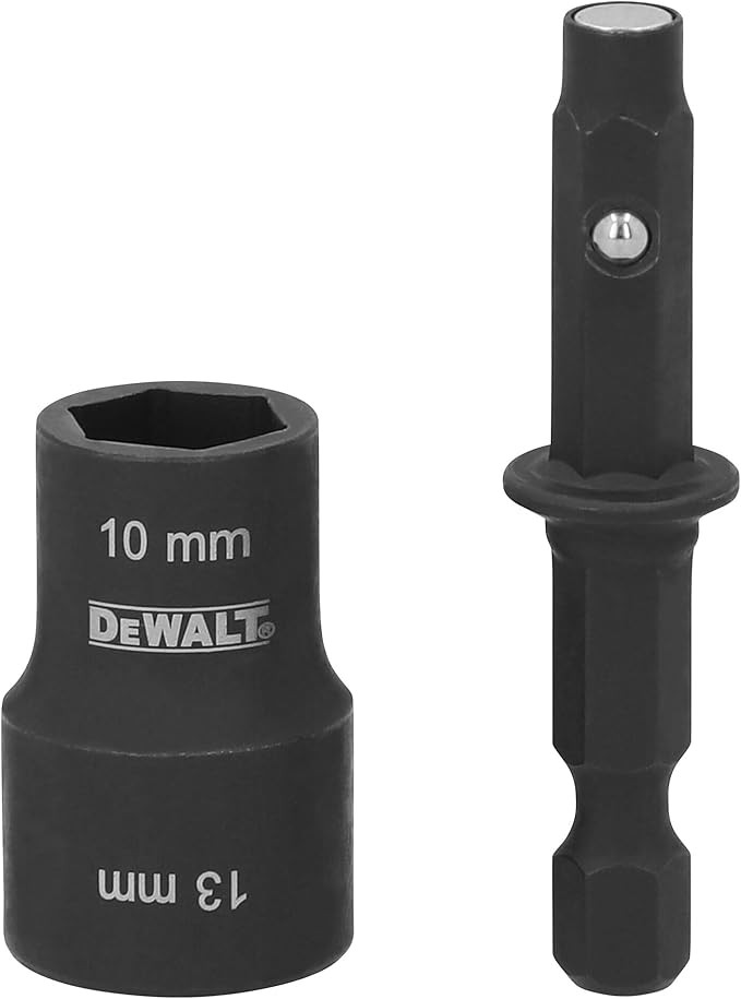 DEWALT DEW-DWADEND1013MM Double Ended 2 In 1 Nut Driver Socket And Short Extension 10mm And 13mm