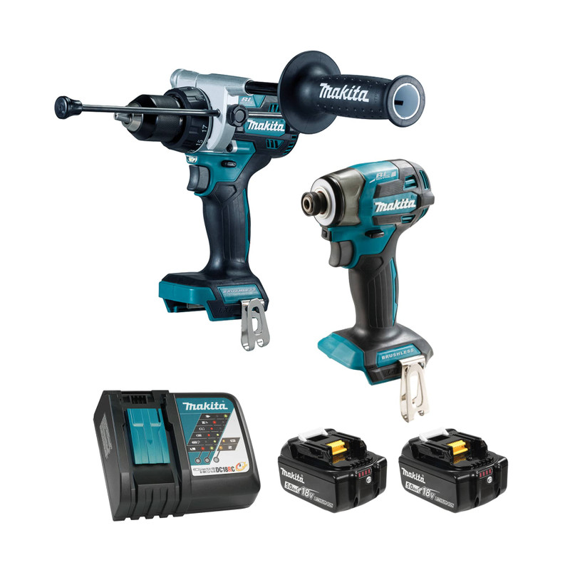 Makita MAK-DLX2516TX1 18V LXT Brushless 2 Tool 2x 5.0AH Combo Kit