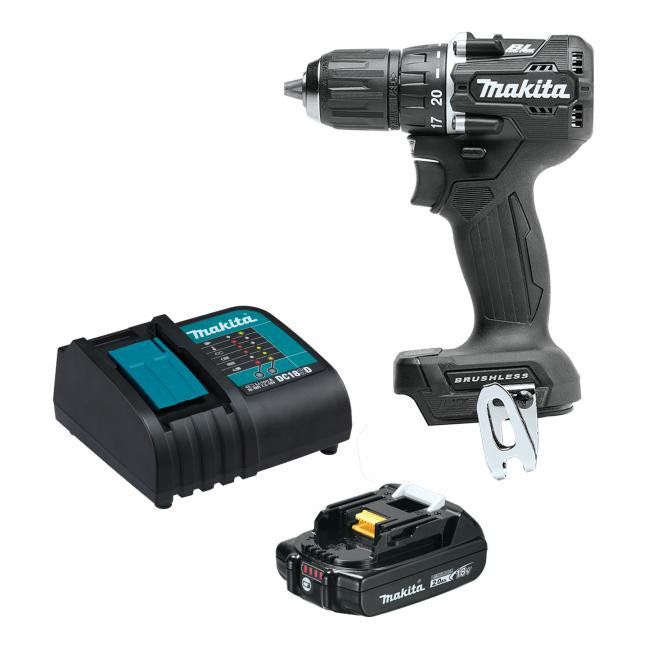 Makita MAK-DDF487AX4B 18V LXT 1/2in Brushless Sub Compact Drill Driver 2.0Ah Kit