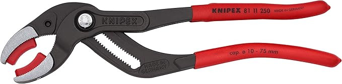 Knipex KNIP-8111250SBA 10in Pipe Gripping Pliers With Replaceable Plastic Jaws
