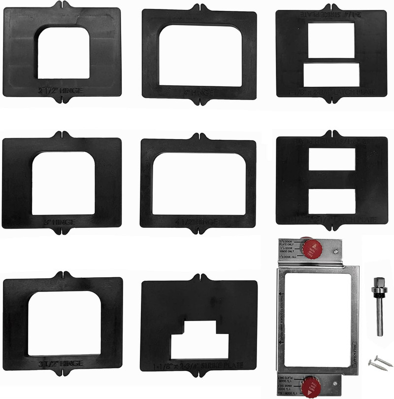 Milescraft MILE-1213 HingeMate 300 Drop-in Template System For Routing Hinge Strike And Latch Plate Mortises