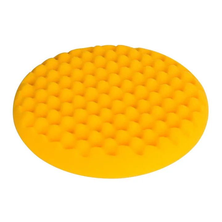 Mirka MIR-MPADYF-8W 8in x 1.25in Foam Polishing Pad Yellow Waffle