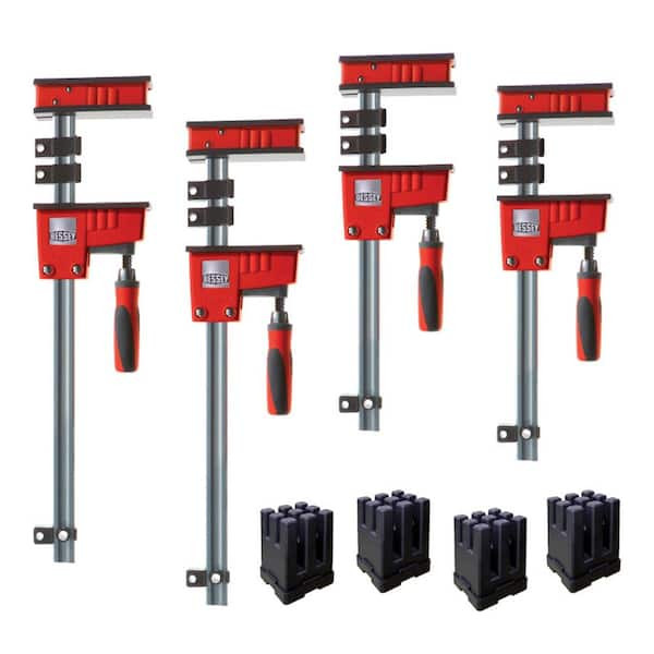 Bessey BES-KREK2440 Parallel Clamp Kit 2-24in 2-40in and Set of 4 KP Blocks