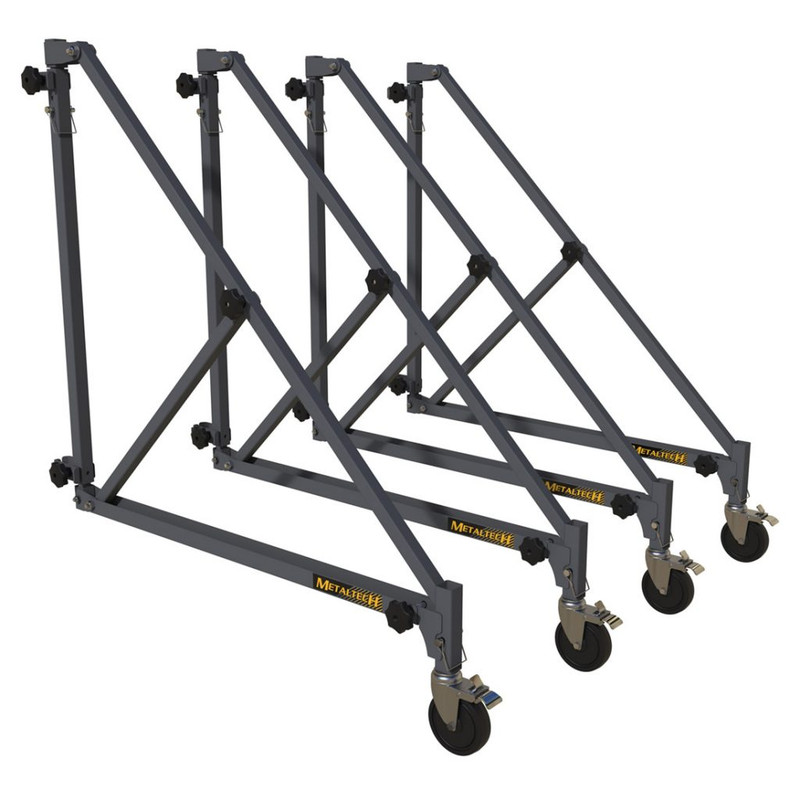 MetalTech MT-I-BMSO4TT Set Of 46in Outriggers W/ Casters (For 3 Units High)