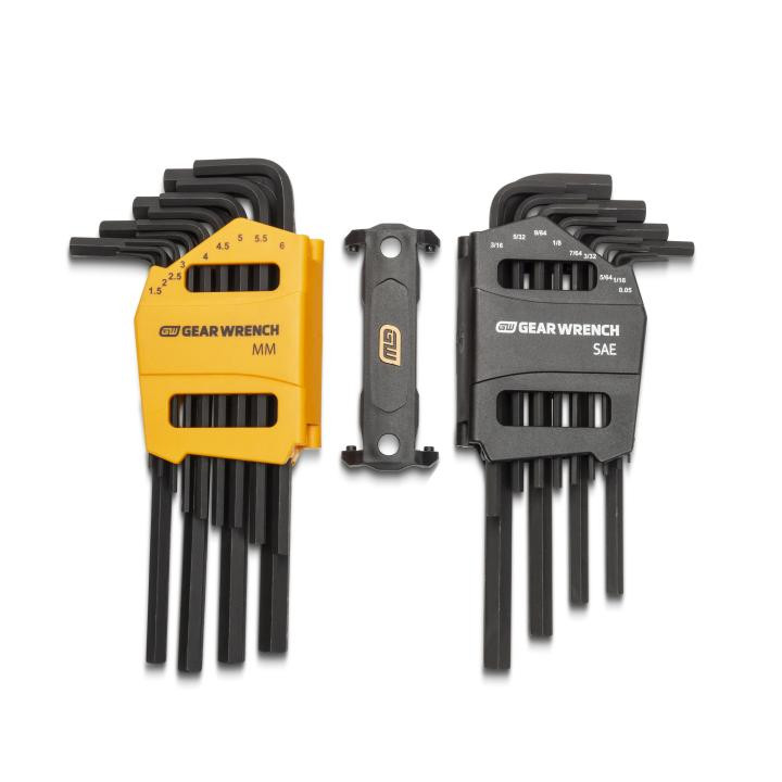 GEARWRENCH GW-83504 Long Arm SAE/Metric Hex Key Set 26-Pieces