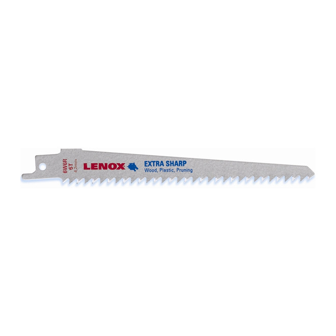 Lenox LEN-121016W6R 6in 6 TPI Extra Sharp Reciprocating Saw Blades 5 Pieces