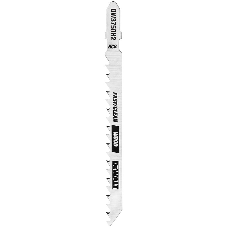 DEWALT DEW-DW3750H2 6 TPI 4in T-Shank Wood Cutting Jig Saw Blades 2 Pieces