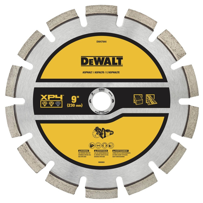 DEWALT DEW-DW47944 9in XP4 Asphalt Segmented Diamond Blade