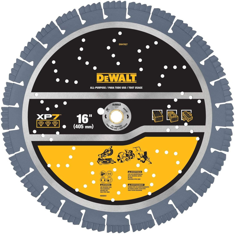 DEWALT DEW-DW47627 XP7 16in All-Purpose Segmented Diamond Blade