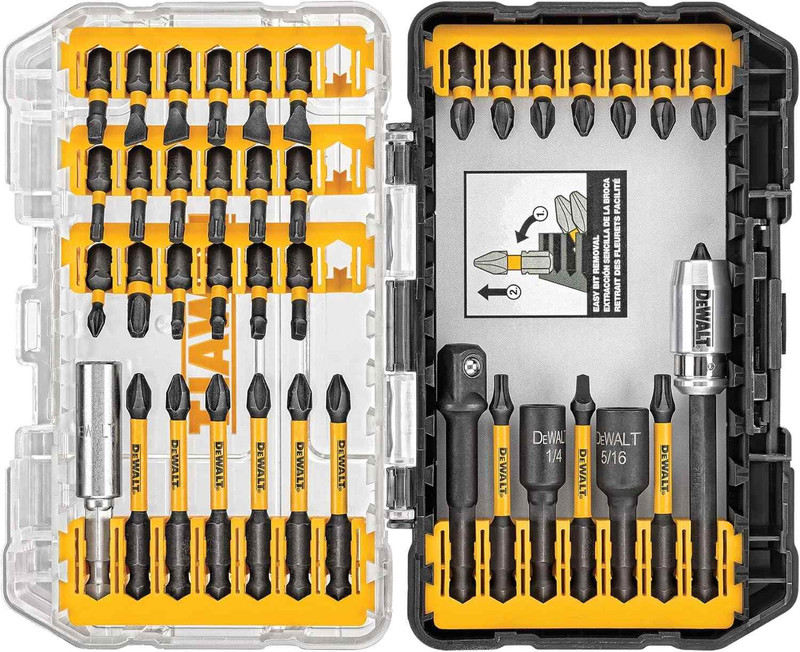 DEWALT DEW-DWA2T40IRSETC FlexTorq Impact Ready Screwdriving Bit Sets With Tough Case 40 Pieces