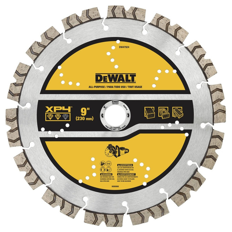 DEWALT DEW-DW47924 9in XP4 All-Purpose Segmented Diamond Blade