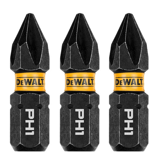 DEWALT DEW-DWAF1PH1IR3 Flextorq Impact Screwdriving Bits 3 Pk