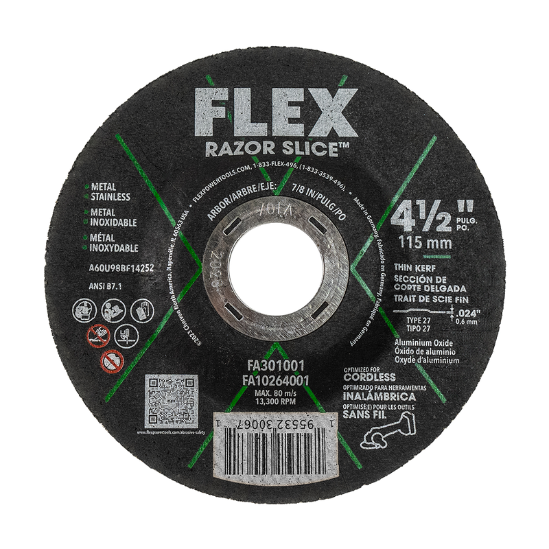 FLEX FL-FA301001 4-1/2in RAZOR SLICE Cut-Off Disc