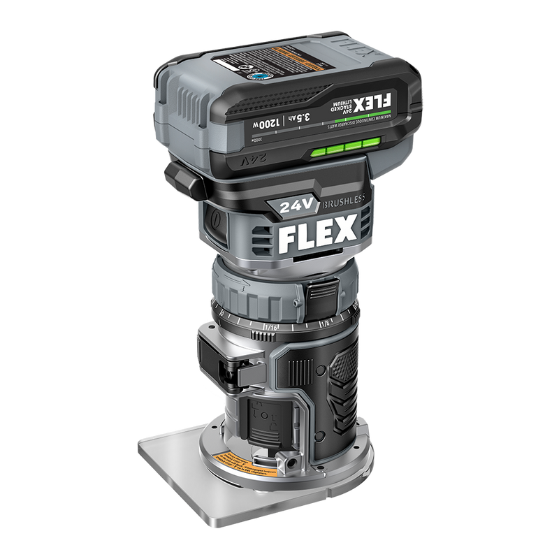 FLEX FL-FX4221-1F 24V Compact Router Stacked Lithium 3.5Ah Kit