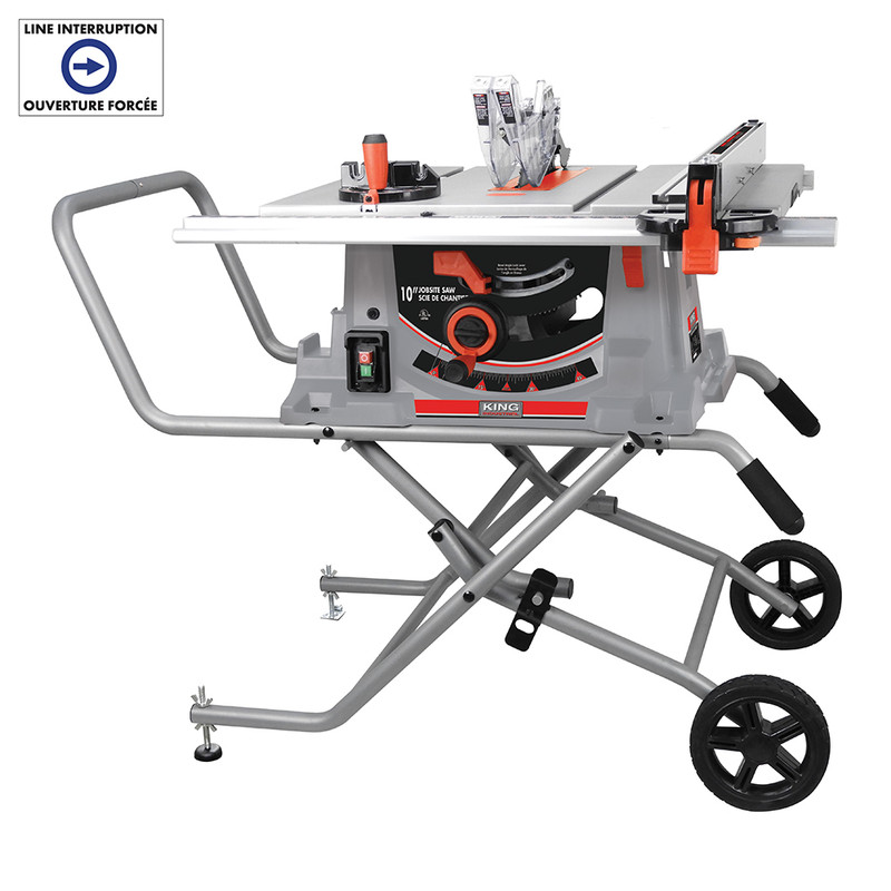 King KING-KC-5100NS 10in Jobsite Saw With Folding Stand