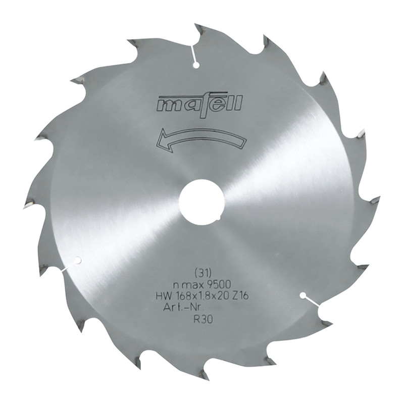 Mafell MAF-92476 TCT 16 Teeth 168 x 20mm Saw Blade For Ripping In Wood