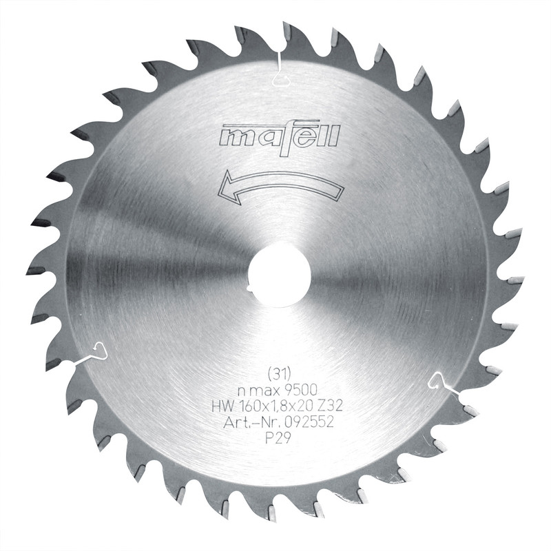 Mafell MAF-92552 TCT 32 Teeth 160 x 20mm Saw Blade For Fine Cuts In Wood