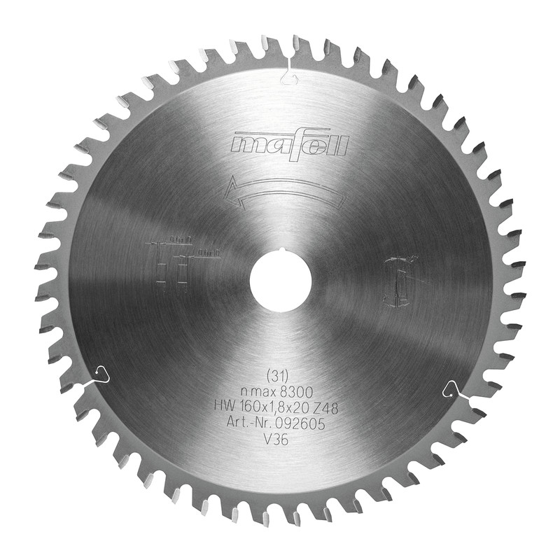 Mafell MAF-92605 TCT 48 Teeth 162 x 20mm Saw Blade For Aluminum And Plastic