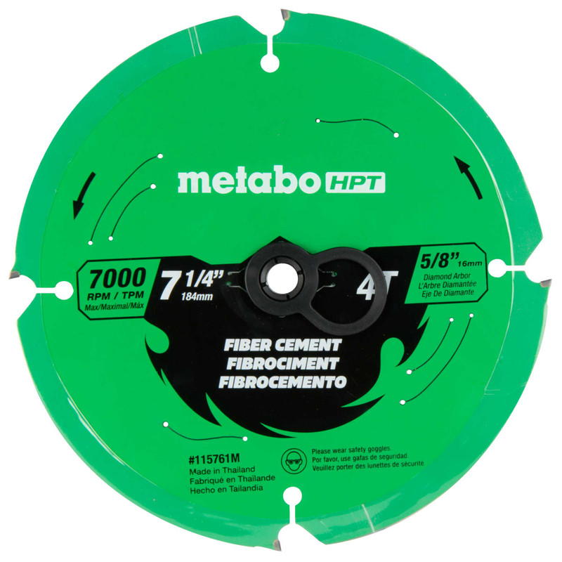 Metabo HPT HPT-115761M 7-1/4in 4-Tooth Fiber Cement Saw Blade