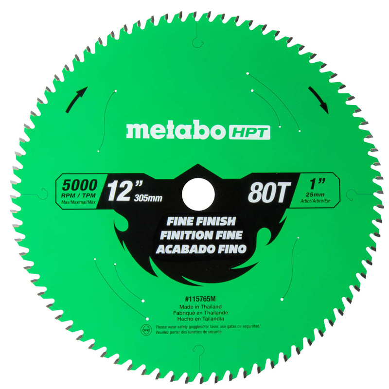 Metabo HPT HPT-115765M 12in 80-Tooth Fine Finish Saw Blade