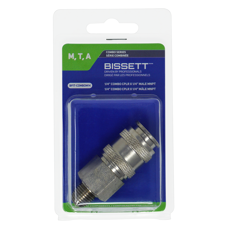 Bissett BIS-BFIT-COMBOM14 1/4in Combo Coupler x 1/4in Male MNPT