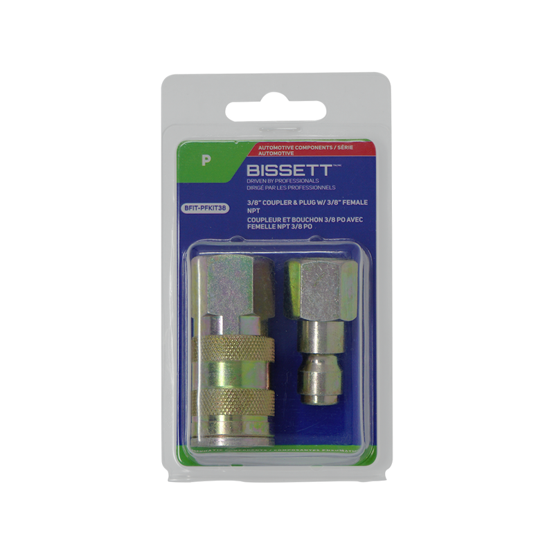 Bissett BIS-BFIT-PFKIT38 3/8in Coupler & Plug With 3/8in Female NPT