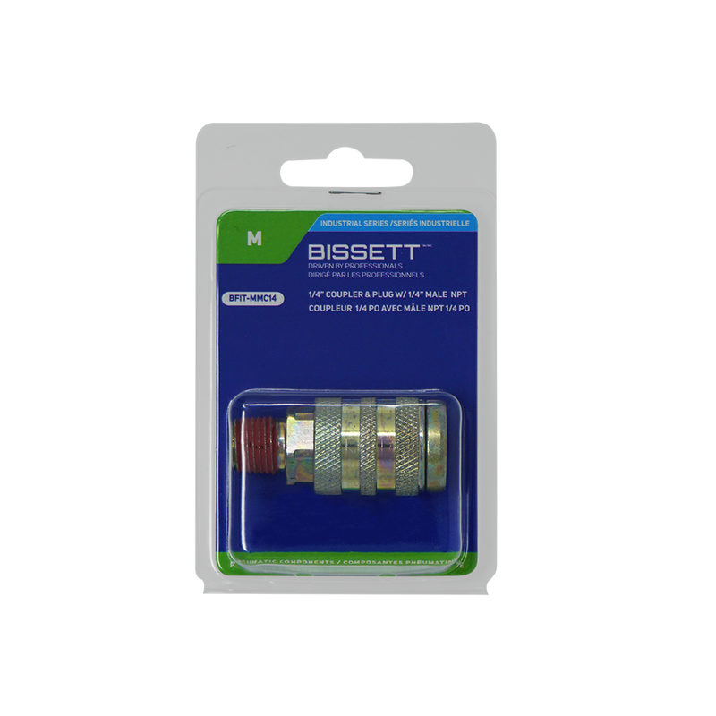 Bissett BIS-BFIT-MMC14 1/4in Coupler And Plug With 1/4in Male NPT