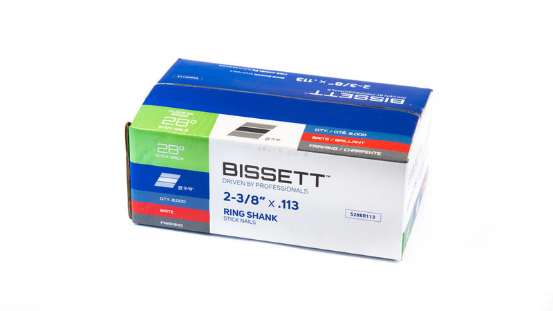 Bissett BIS-S288R113 2-1/2in Ring Shank Stick Nail 2M