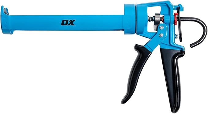 OX Tools OX-P045910 10-Ounce Precision Drip Free Caulk Gun With On/Off Adjustment 12:1 Thrust Ratio