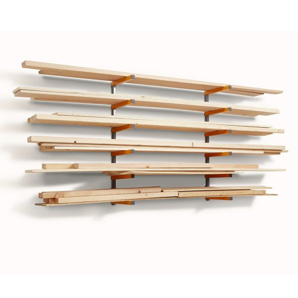BORA Tool BORA-BR-PBR-0610 6-Level Lumber Storage Rack Orange and Gray