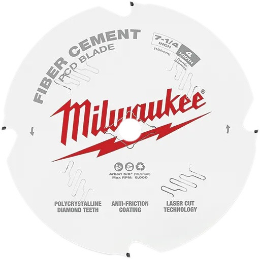 Milwaukee MIL-48-40-7000 7-1/4in 4 Tooth Pcd/Fiber Cement Circular Saw Blade