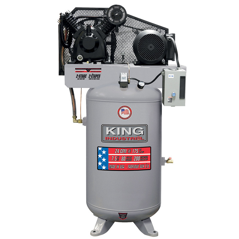 King KING-KC-7280V3-MS 2-Stage 7.5 HP 80 Gallon Air Compressor