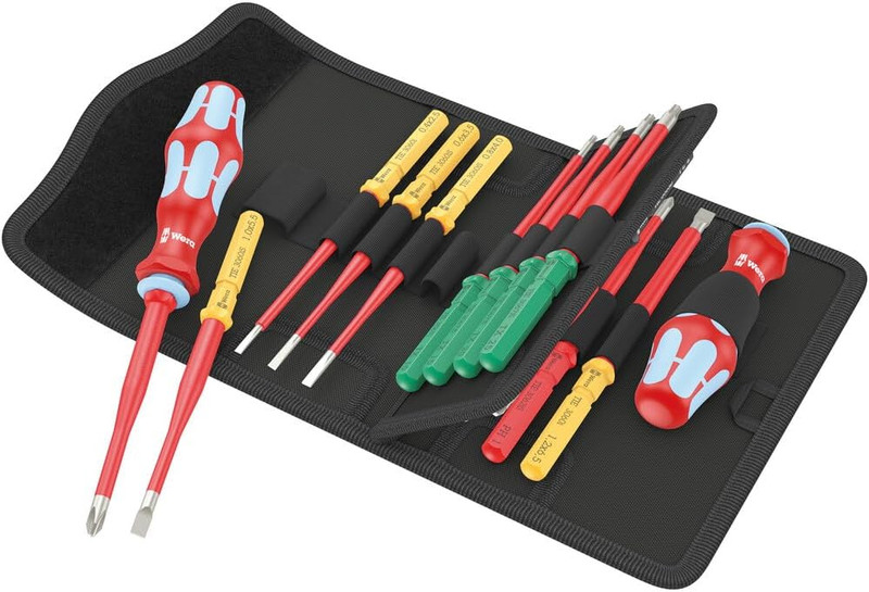 Wera Tools WERA-05006631001 Kraftform Kompakt VDE Stainless 17 Extra Slim 1 Tool Finder 17 Pieces