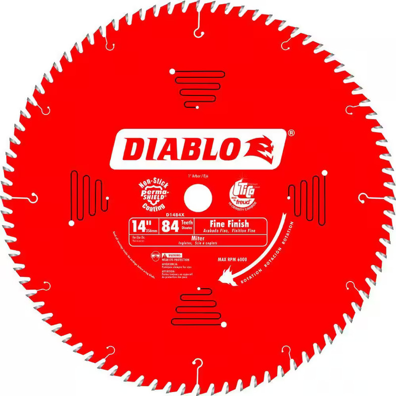 Diablo FRE-D1484X 14in x 84 Teeth Fine Finish Saw Blade For Wood