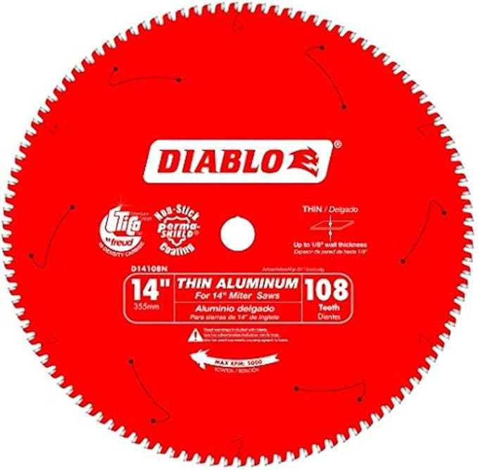 Diablo FRE-D14108N 14in x 108 Teeth Saw Blade For Thin Aluminum