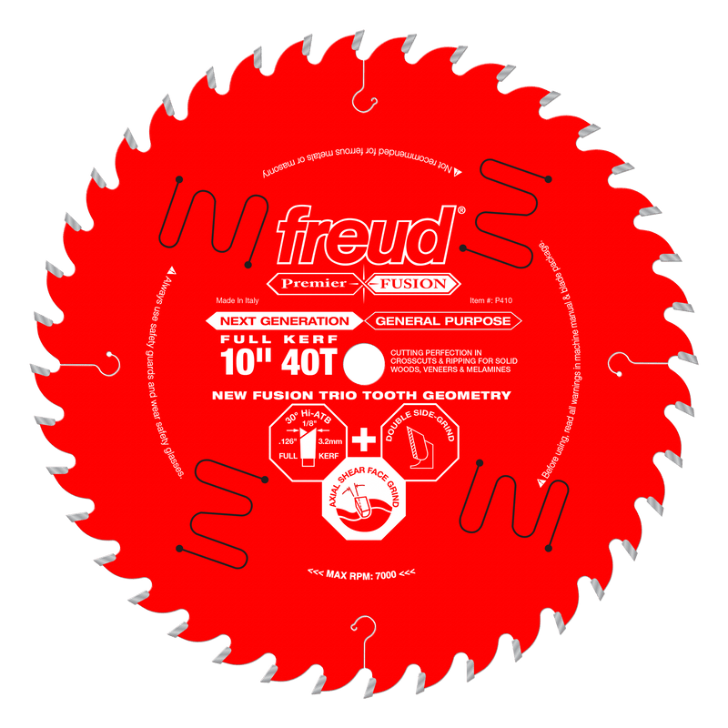 Freud FRE-P410 10in Next Generation Premier Fusion General Purpose Blade