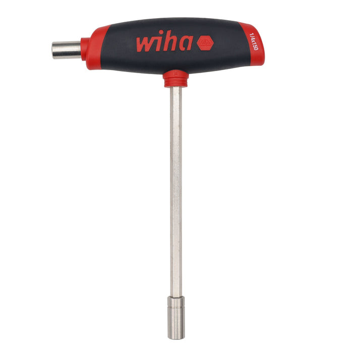 Wiha Tools WIHA-38802 Soft Grip T-Handle Dual Drive Magnetic 1/4in Bit Holder
