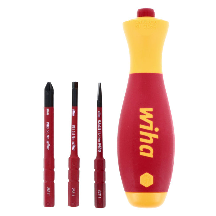 Wiha Tools WIHA-28328 Insulated Soft Finish Slim Line Blade Set 4 Pieces