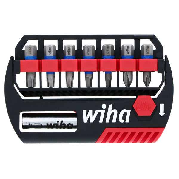 Wiha Tools WIHA-70098 1in Terminator Blue Impact Bit Set With Magnetic Bit Holder 8 Pieces
