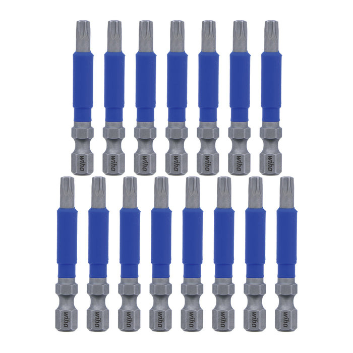 Wiha Tools WIHA-70260 Torx T25 x 2in Terminator Blue Impact Bit 15 Pack