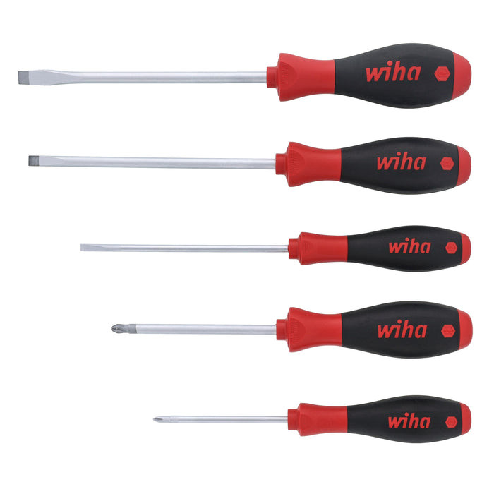 Wiha Tools WIHA-30277 Soft Finish Slotted And Phillips Screwdriver Set 5 Pieces