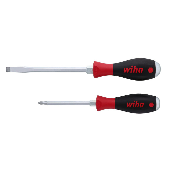 Wiha Tools WIHA-53082 Soft Finish X-Heavy Duty Slotted And Phillips Screwdriver Set 2 Pieces
