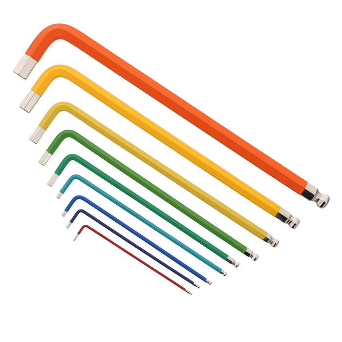 Wiha Tools WIHA-66980 Ball End Color Coded Hex L-Key Set Metric 9 Pieces