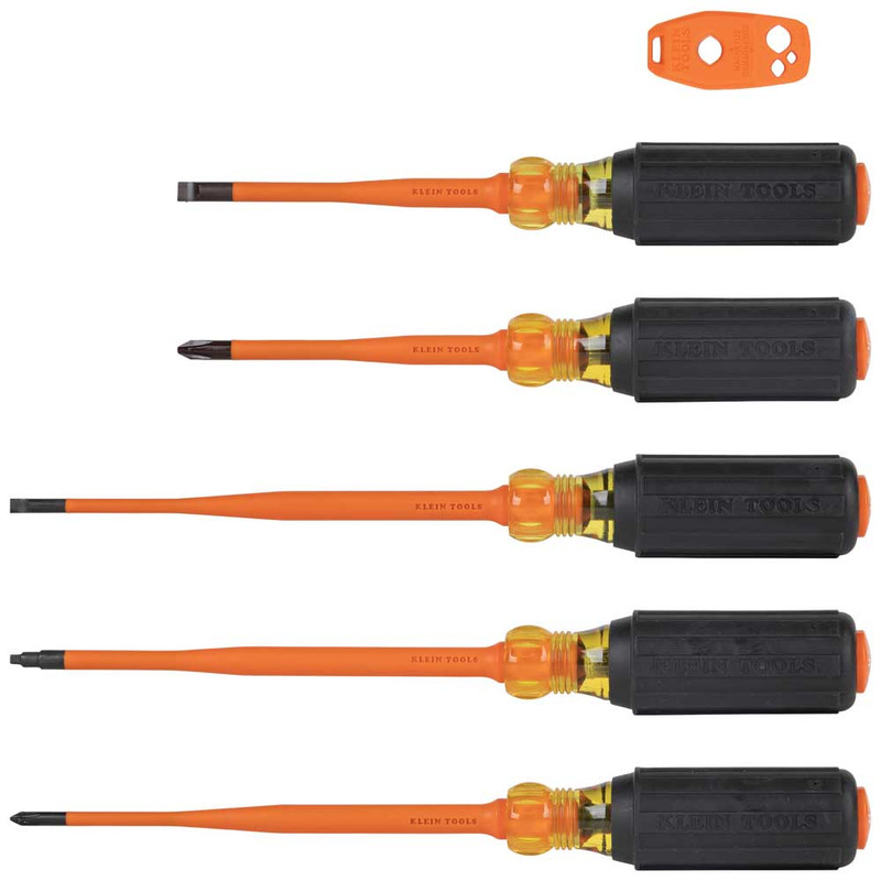 Klein Tools KLE-33736INS 1000V Slim-Tip Insulated And Magnetizer 6-Piece Screwdriver Set