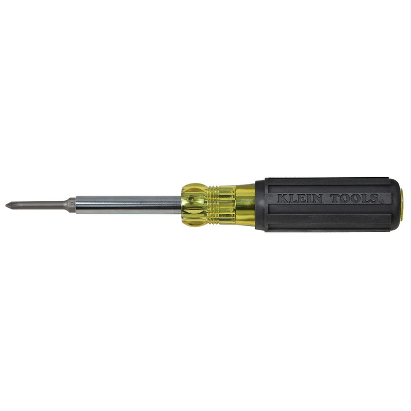Klein Tools KLE-32559 6-in-1 Extended Reach Multi-Bit Screwdriver/Nut Driver